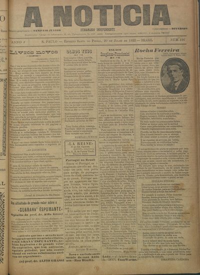 Capa de um dos jornais.