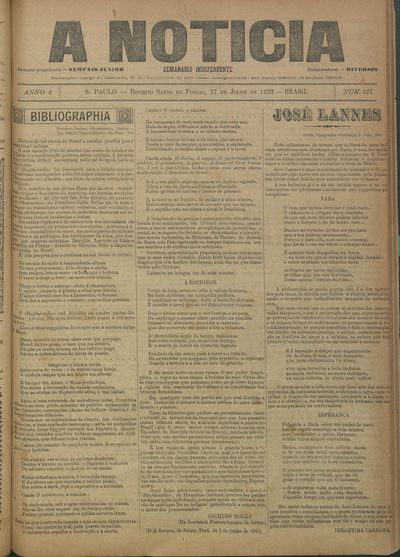 Capa de um dos jornais.