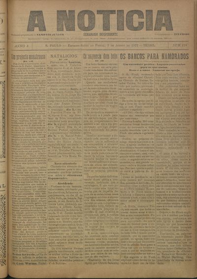 Capa de um dos jornais.