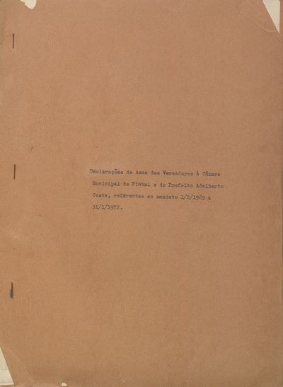 Capa de um dos livros da Câmara.
