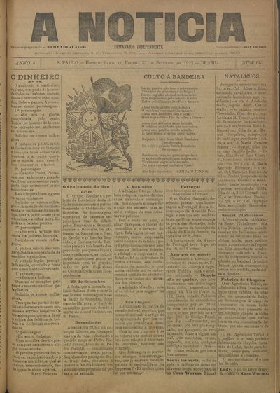 Capa de um dos jornais.