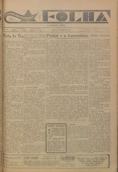 Capa de um dos jornais.