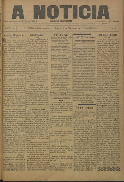 Capa de um dos jornais.