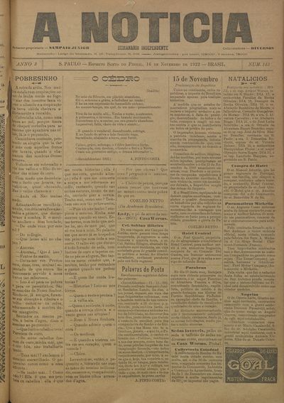 Capa de um dos jornais.