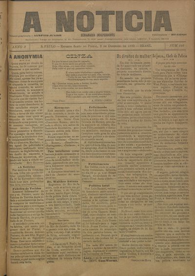 Capa de um dos jornais.