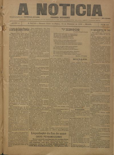 Capa de um dos jornais.