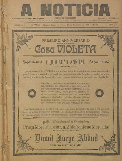 Capa de um dos jornais.