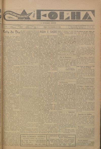 Capa de um dos jornais.