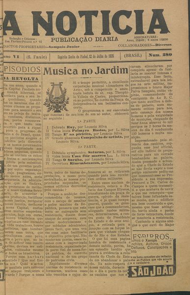 Capa de um dos jornais.