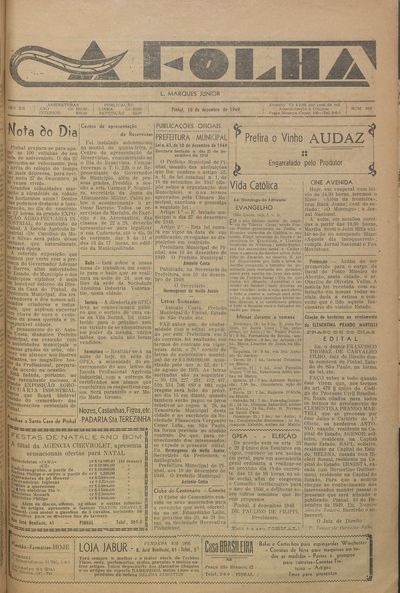 Capa de um dos jornais.