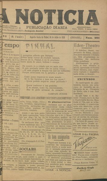 Capa de um dos jornais.