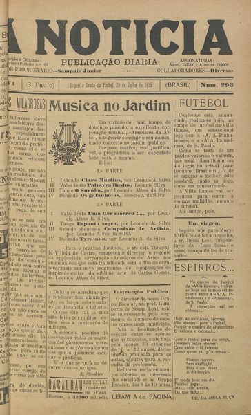 Capa de um dos jornais.