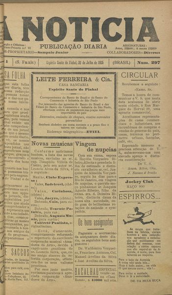 Capa de um dos jornais.