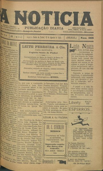 Capa de um dos jornais.