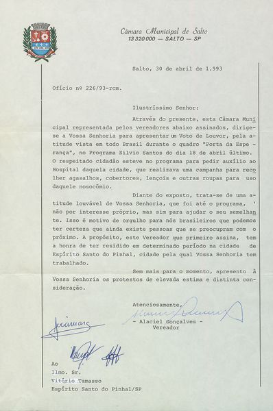 Capa de um dos livros da Câmara.