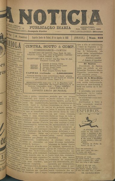 Capa de um dos jornais.
