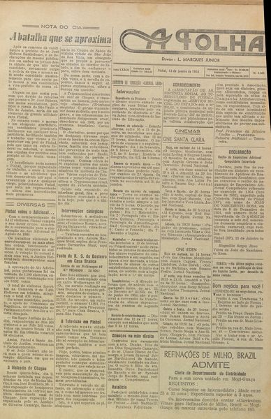 Capa de um dos jornais.
