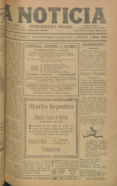 Capa de um dos jornais.