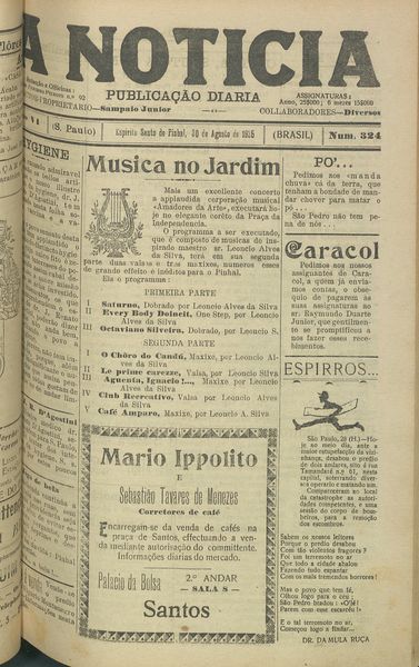 Capa de um dos jornais.