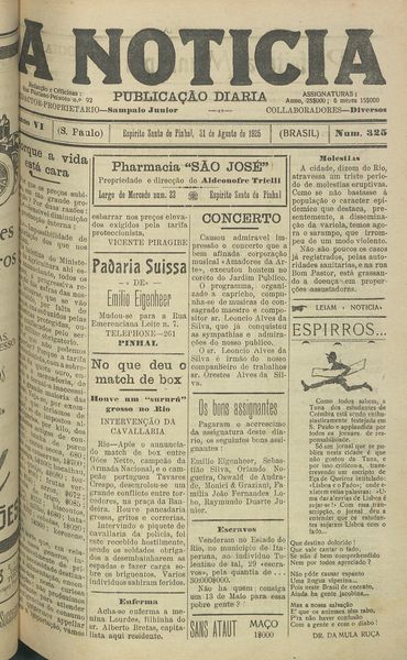 Capa de um dos jornais.
