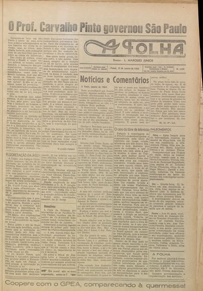 Capa de um dos jornais.