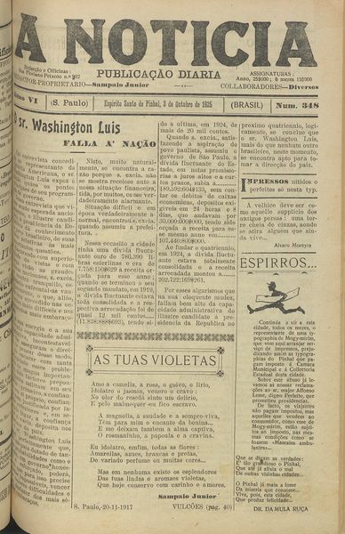 Capa de um dos jornais.