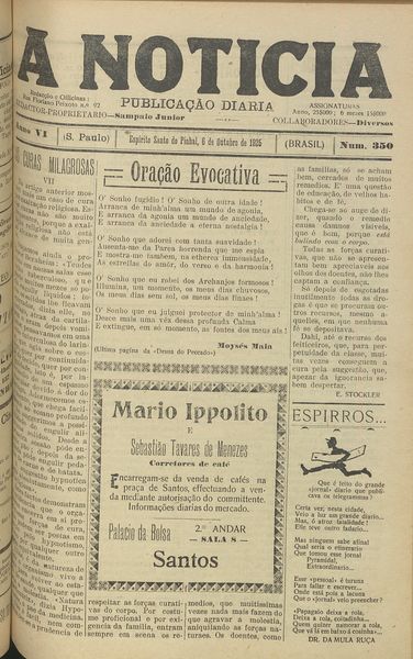 Capa de um dos jornais.
