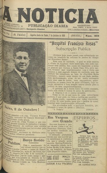 Capa de um dos jornais.