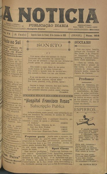 Capa de um dos jornais.