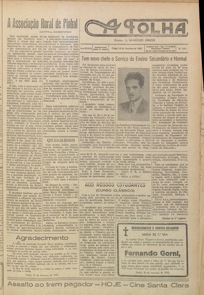 Capa de um dos jornais.