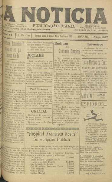 Capa de um dos jornais.