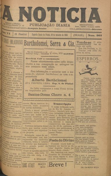 Capa de um dos jornais.