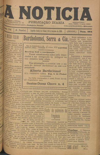 Capa de um dos jornais.