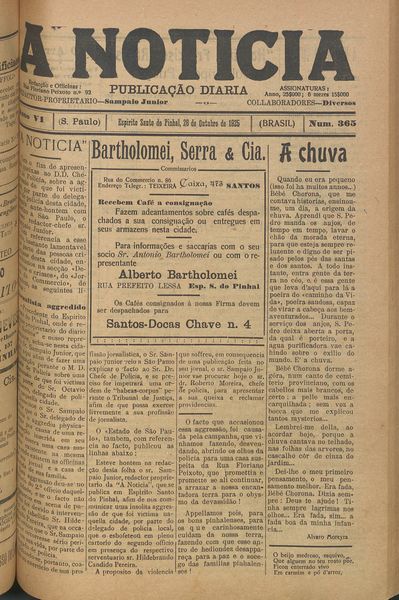 Capa de um dos jornais.