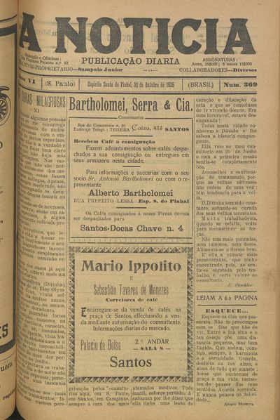 Capa de um dos jornais.