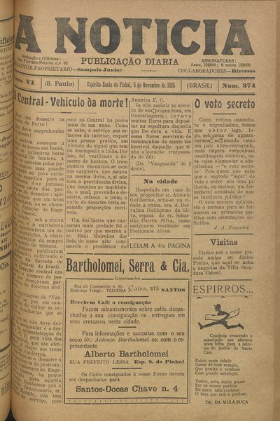 Capa de um dos jornais.