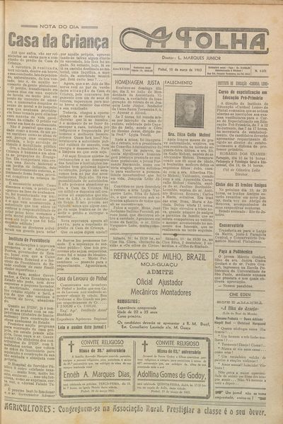 Capa de um dos jornais.