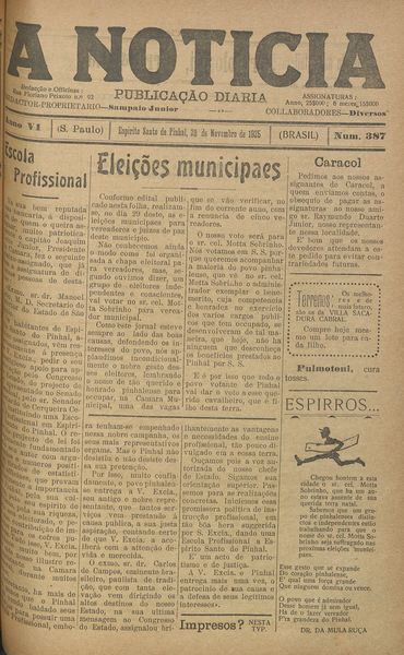 Capa de um dos jornais.