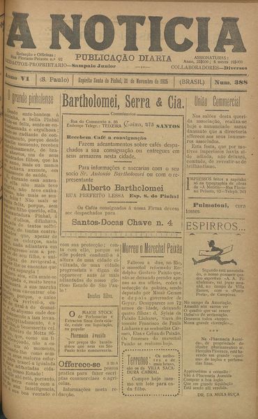 Capa de um dos jornais.