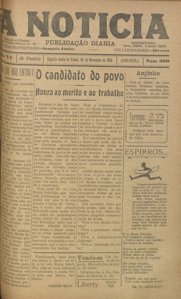 Capa de um dos jornais.