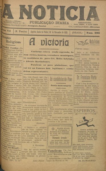 Capa de um dos jornais.