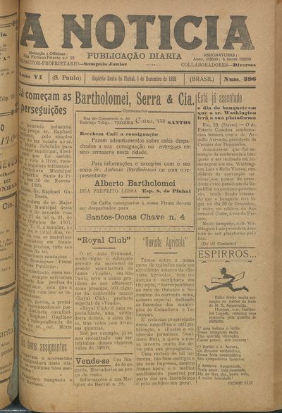 Capa de um dos jornais.
