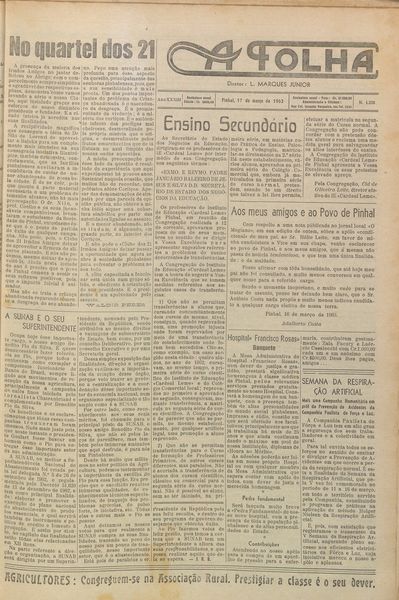 Capa de um dos jornais.