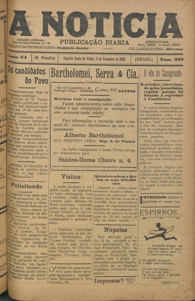 Capa de um dos jornais.