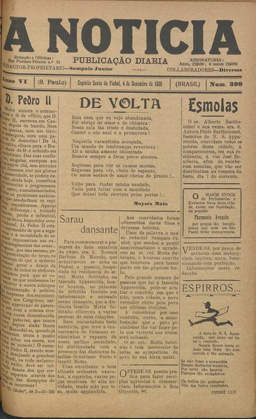 Capa de um dos jornais.