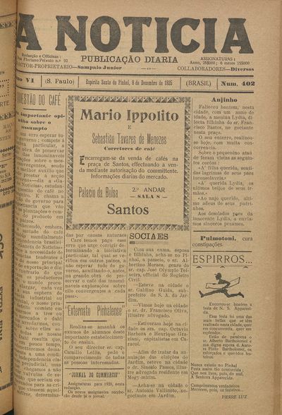 Capa de um dos jornais.