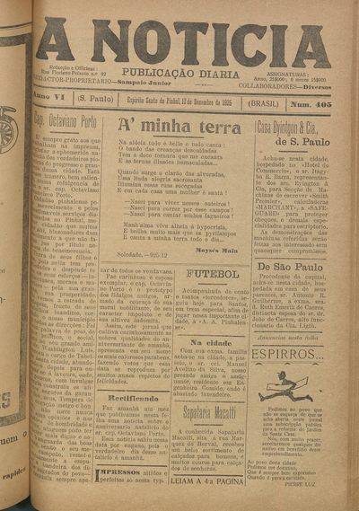 Capa de um dos jornais.