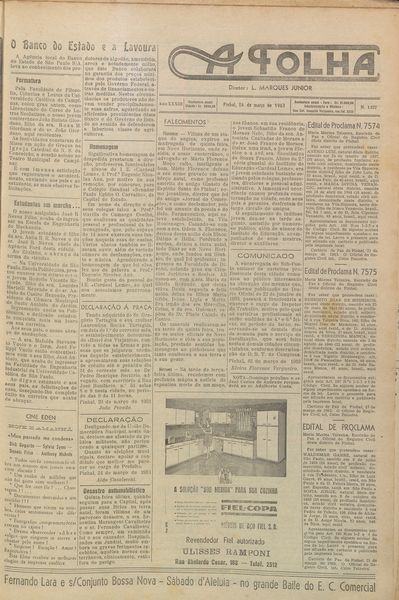 Capa de um dos jornais.