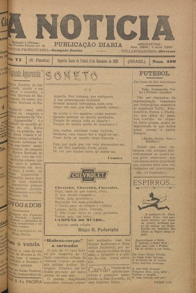 Capa de um dos jornais.
