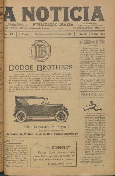 Capa de um dos jornais.